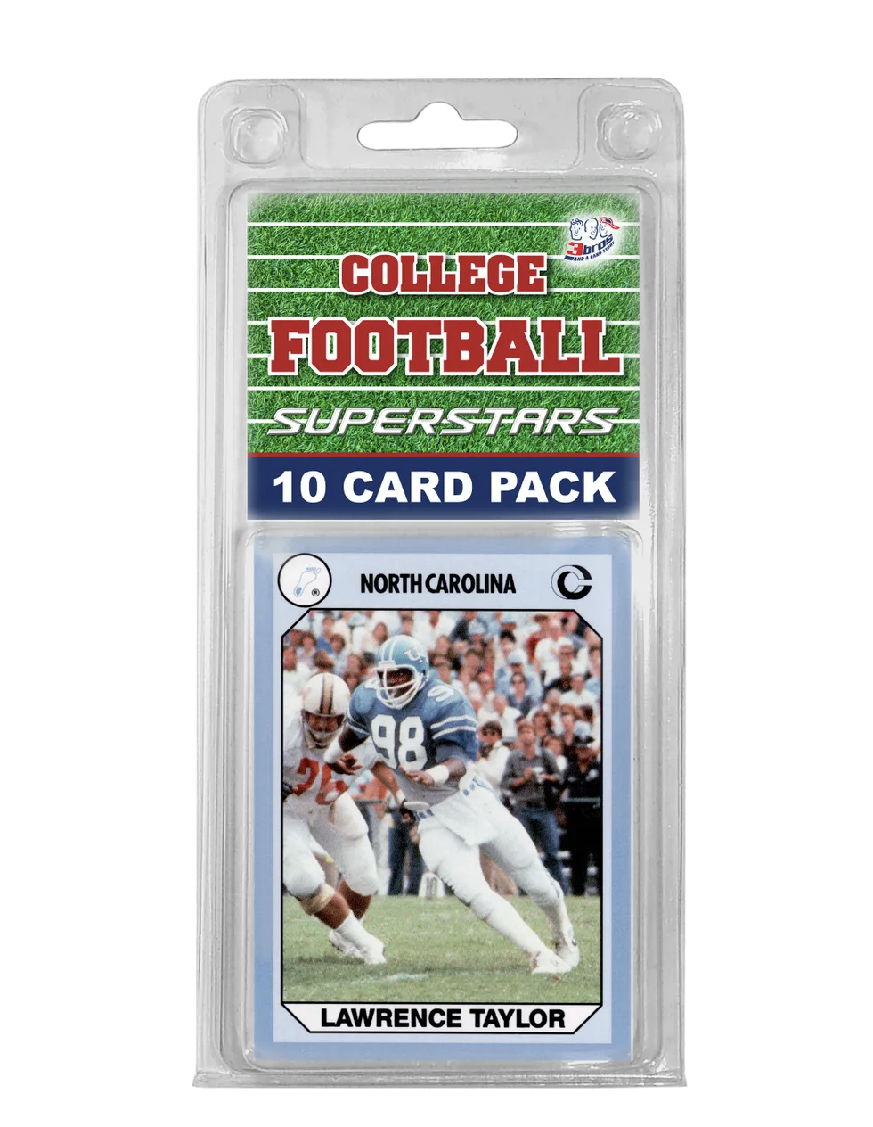 North Carolina Tar Heels Football Trading Cards 10 Pack – Shrunken Head