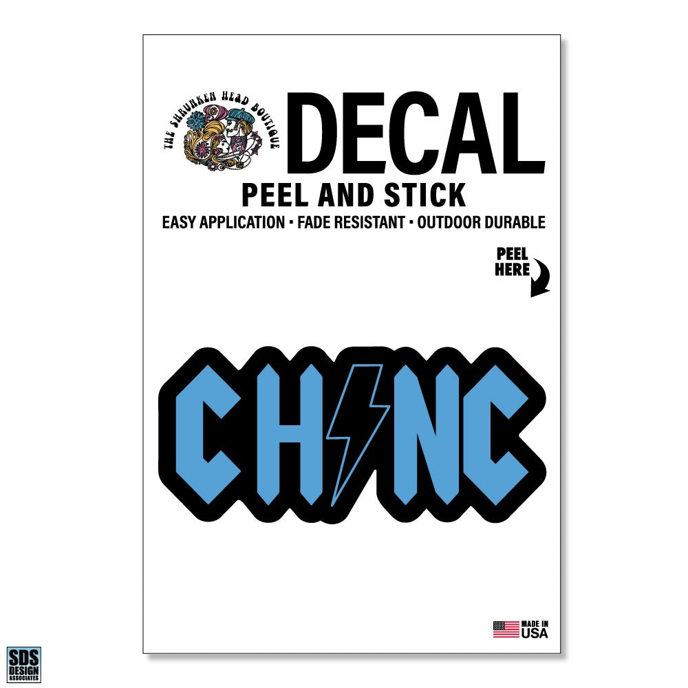 Chapel Hill North Carolina Rock and Roll Sticker by Shrunken Head Brand