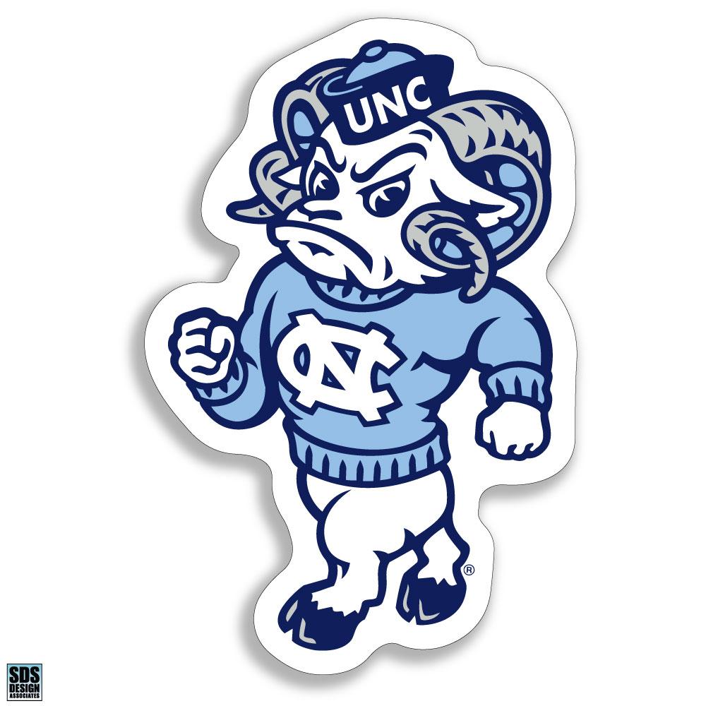 UNC Mascot Rameses Decal Stickers 6 Pack