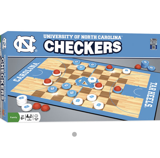 North Carolina Tar Heels Basketball Checkers Game