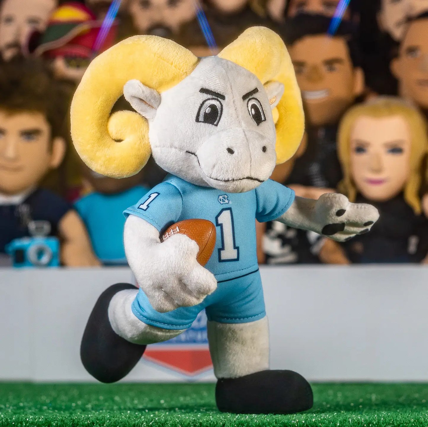 UNC Rameses Stuffed Animal Plush Mascot in ACC Football Uniform