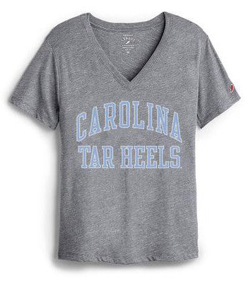 Carolina Tar Heels League Intramural UNC V-Neck T-Shirt in Grey