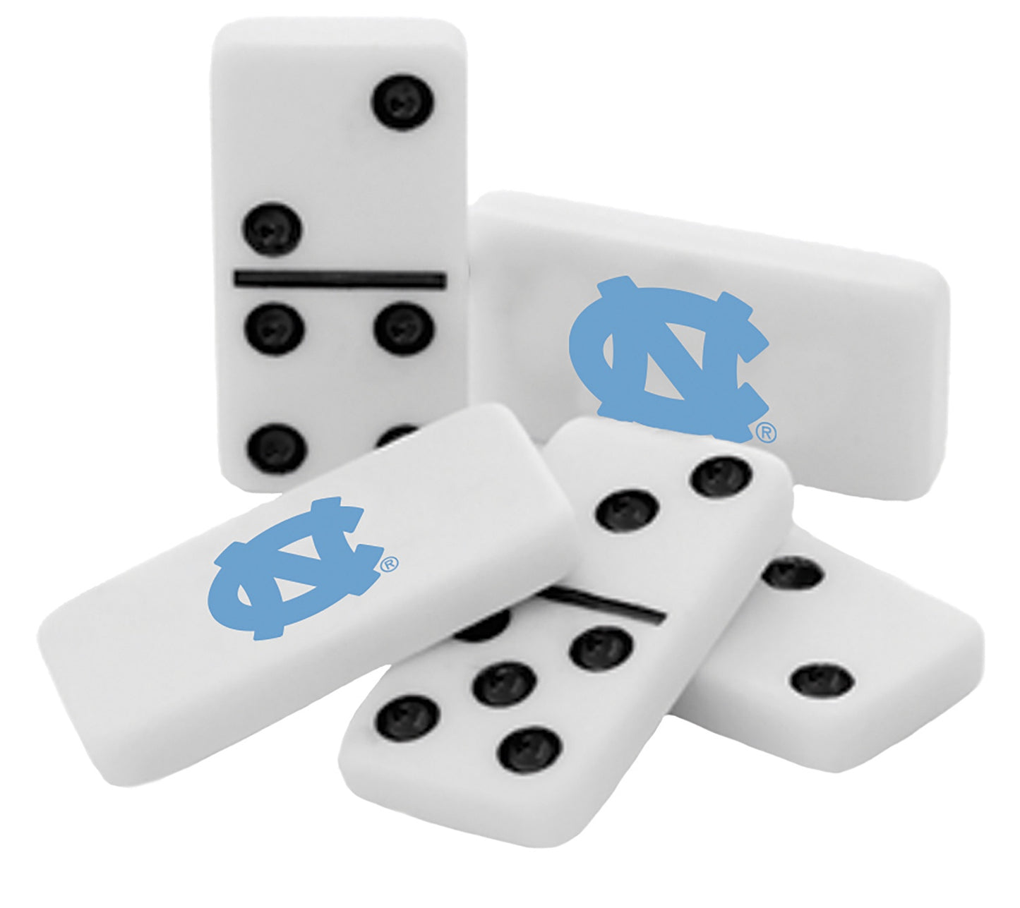 UNC Tar Heels Double Six Dominoes Game in Tin Case