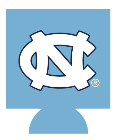 North Carolina Tar Heels JayMac Carolina Blue Interlock NC Koozie