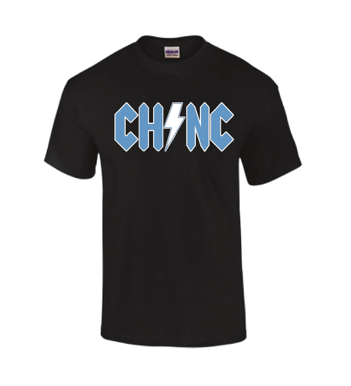 Chapel Hill North Carolina T-Shirt in Black Rock Font