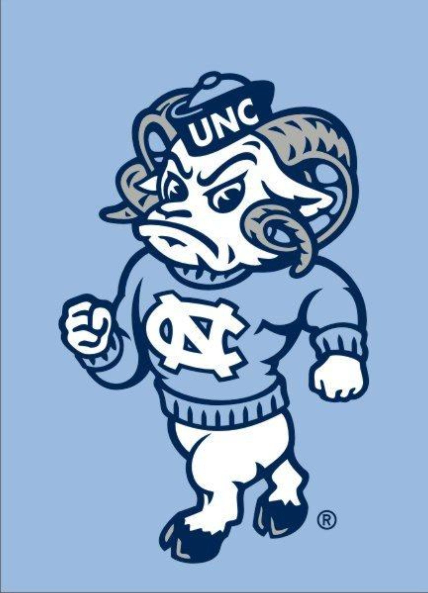 North Carolina Tar Heels Sewing Concepts Rameses House Flag