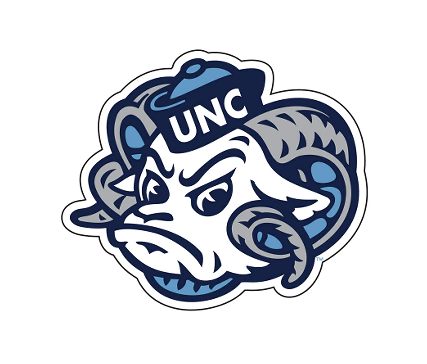 UNC Mascot Rameses Face Decal Sticker