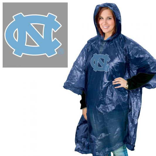 Navy UNC Hooded Rain Poncho