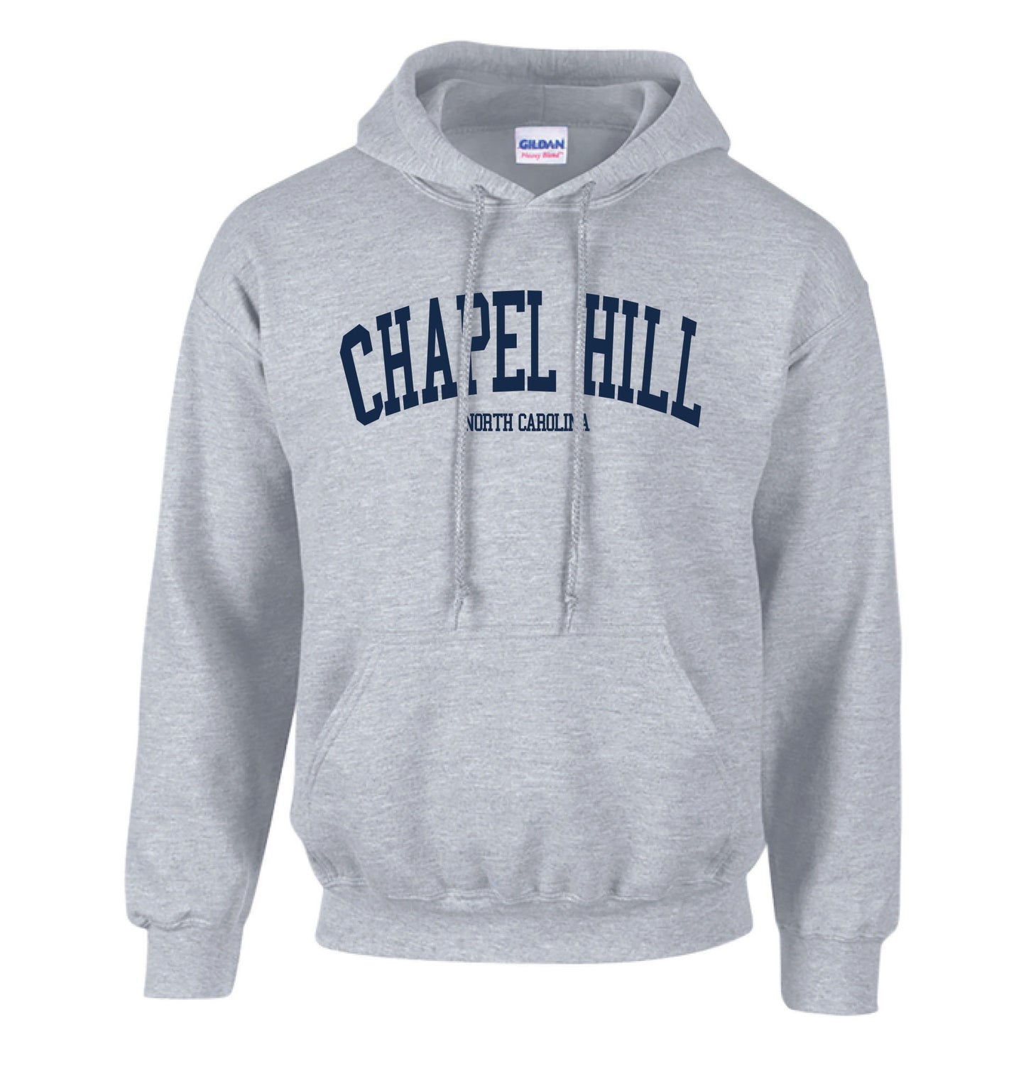 Chapel Hill North Carolina Adult Hoodie in Sport Grey
