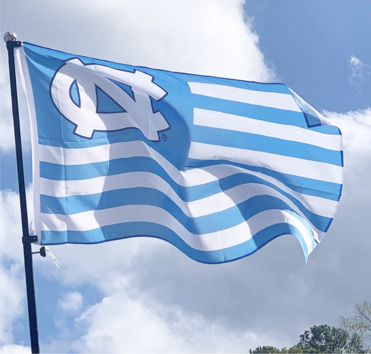 North Carolina Tar Heels Sewing Concepts UNC American Themed Carolina House Flag