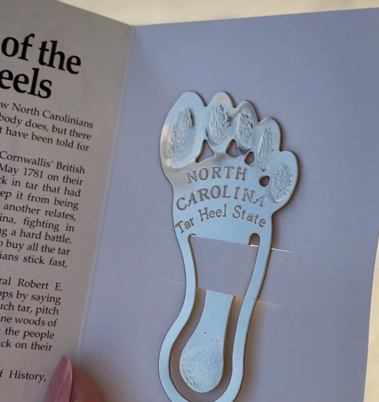 North Carolina Book Mark Souvenir with Story Card