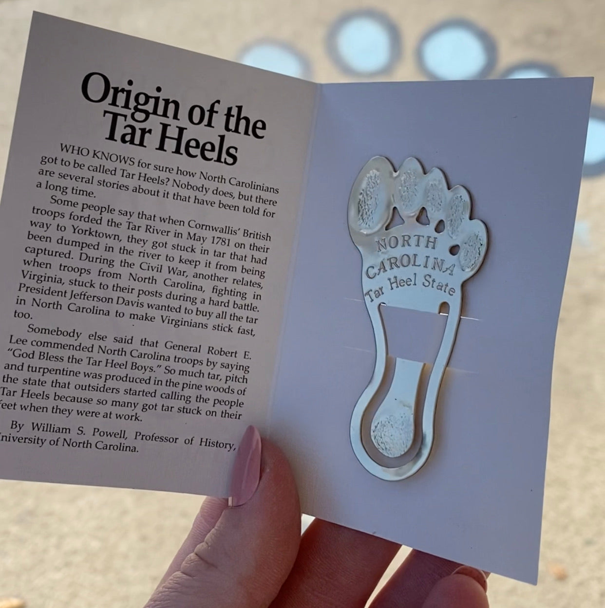 North Carolina Book Mark Souvenir with Story Card