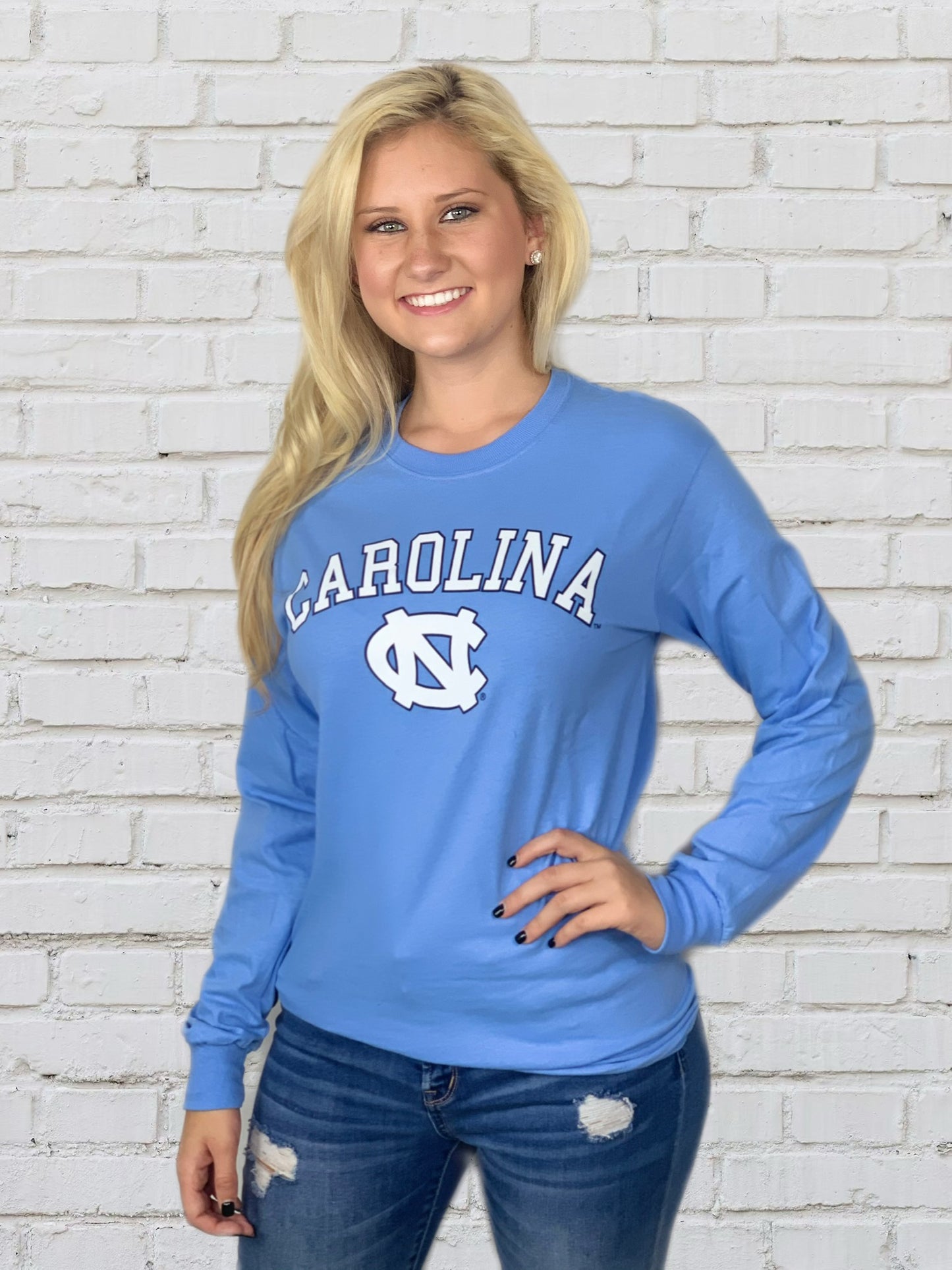 Carolina Blue Basic UNC Long Sleeve T-Shirt by Champion