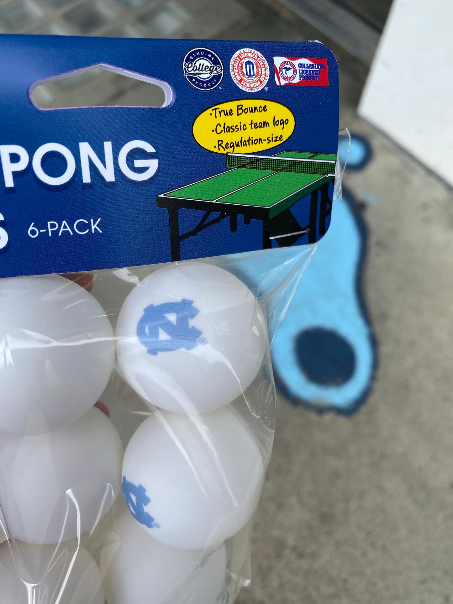 North Carolina Tar Heels Ping Pong Balls- 6 pack
