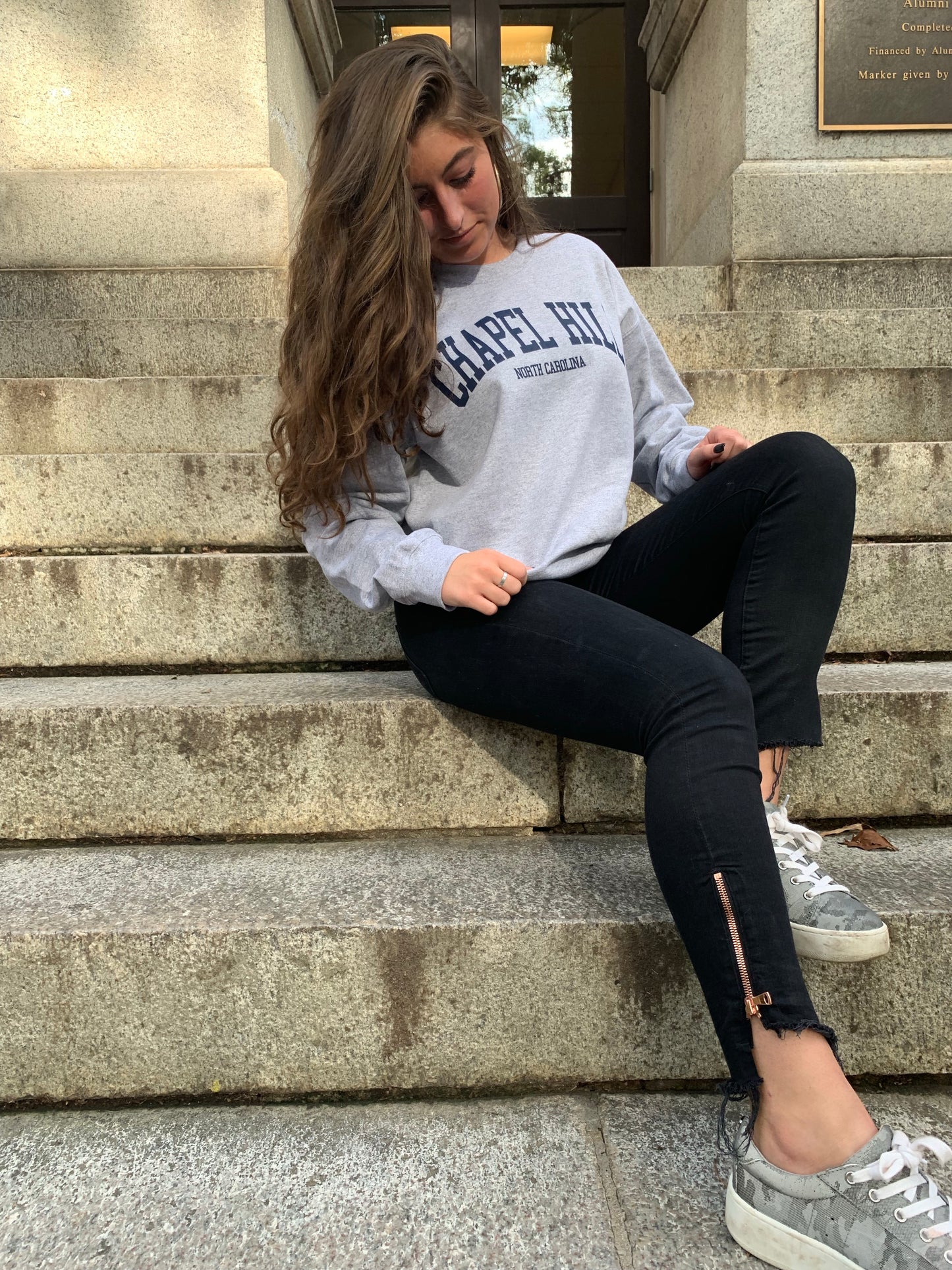 SHB Sport Grey Chapel Hill NC Crewneck Sweatshirt