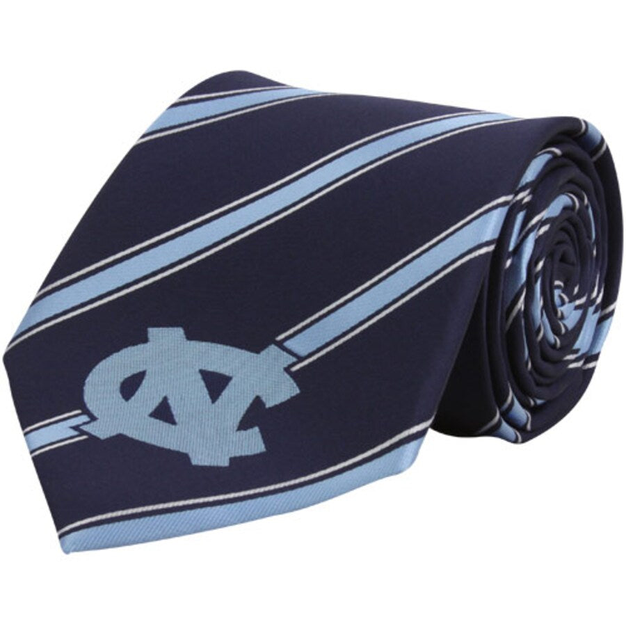 North Carolina Tar Heels Eagle Wings UNC Navy Striped Woven Poly Tie