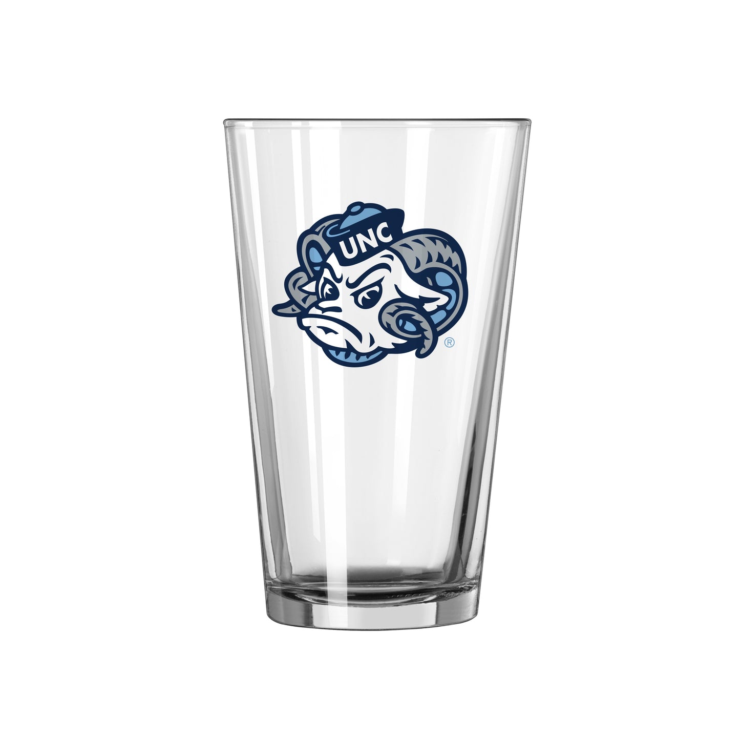 North Carolina Tar Heels Rameses Logo Pint Glass