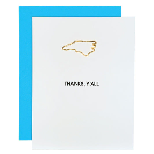 North Carolina Paper Clip Thank You Card