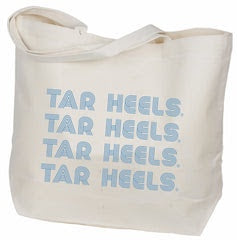 UNC Tar Heels Retro Canvas Tote