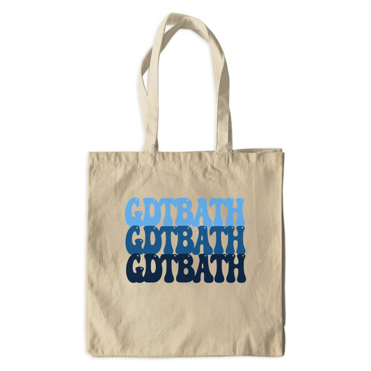 Carolina Canvas Tote Bag Good Day To Be A Tar Heel Groovy Letters