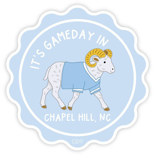 Chapel Hill Football Game Day Mascot Decal Sticker - Main View - Callie Danielle