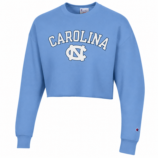 Carolina UNC Basic Blue Cropped Crewneck Sweatshirt by Champion