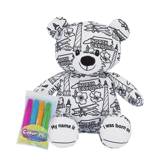 Color Me North Carolina Teddy Bear