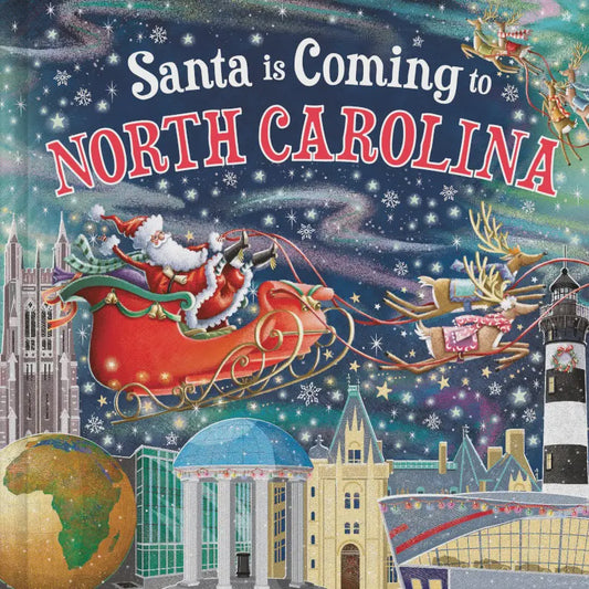 "Santa Is Coming To North Carolina" Hardcover Book