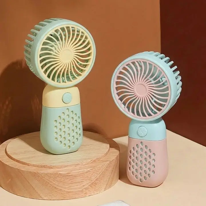 Light Blue Pastel Mini Powered Hand Fan
