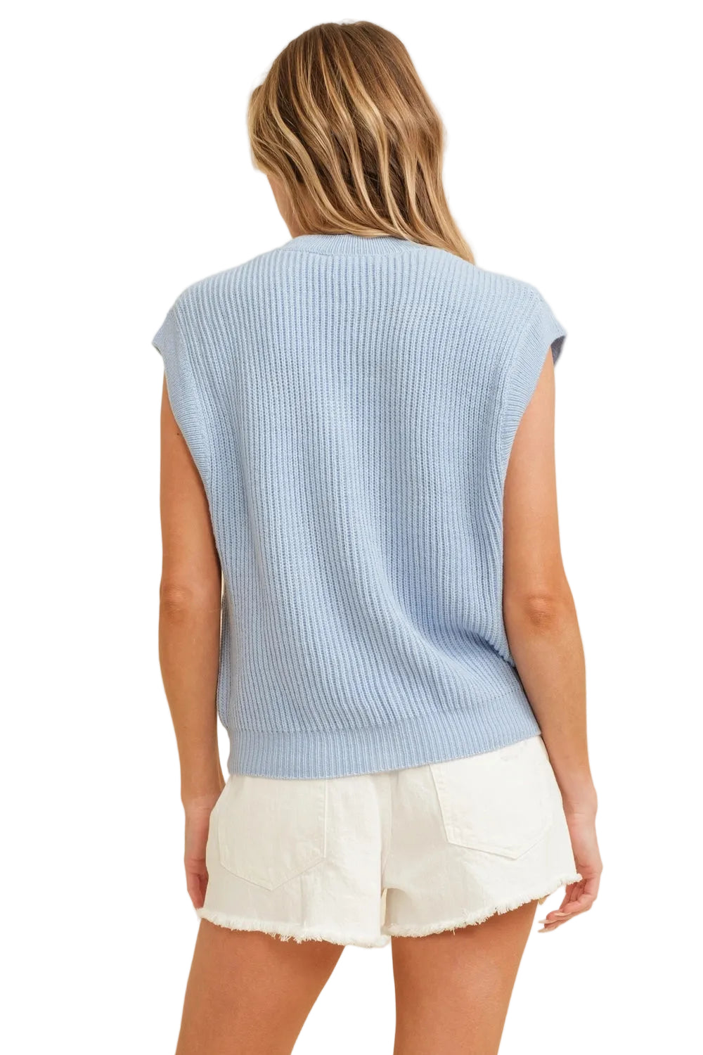 Carolina Blue Cursive Gameday Embroidered Sweater Vest