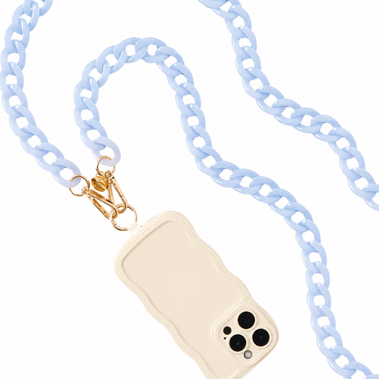 Carolina Blue Phone Holder Crossbody Chain - Main View - the Darling Effect