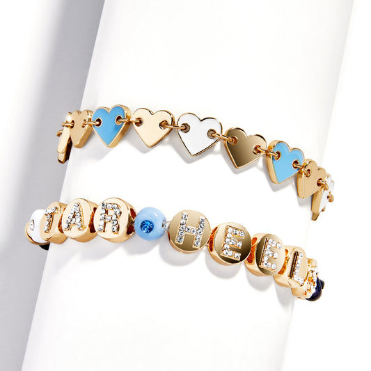University of North Carolina Heart Bead Bracelet
