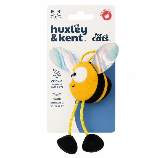 Bumble Bee Chirpy Cat Toy - Main View - Huxley & Kent