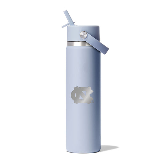 UNC Logo Light Blue Hydroflask Water Bottle 24 Oz