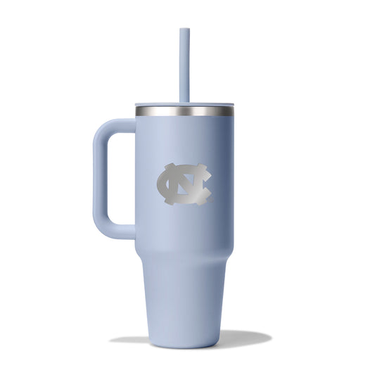UNC Logo Light Blue Hydroflask Water Bottle 40 Oz