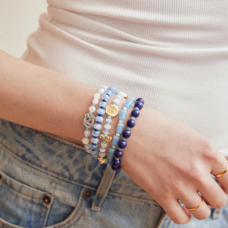 University of North Carolina Beaded Stretch Bracelet Set - Detail View - Baublebar