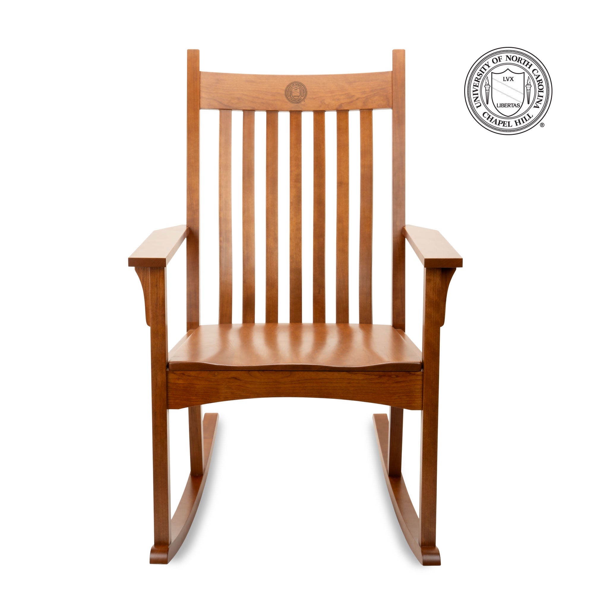 University of North Carolina at Chapel Hill Etched Cherry Wood Rocking ...