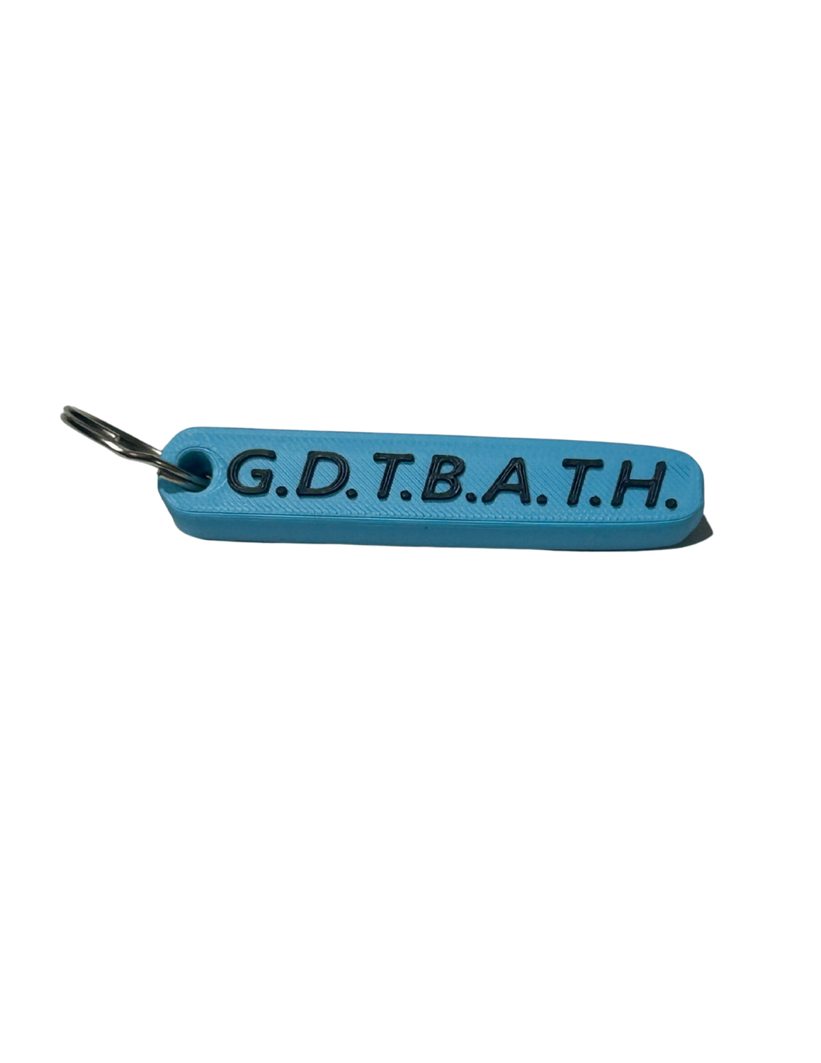Light Blue GDTBATH 3D Printed Keychain