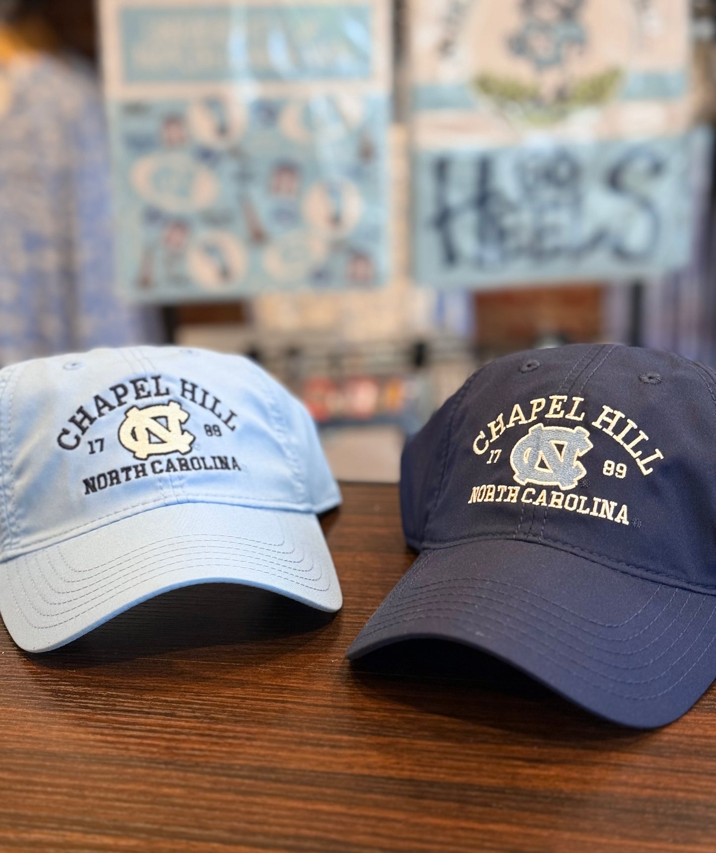 Chapel Hill North Carolina Cool Fit Athletic Adjustable Hat in Carolina Blue