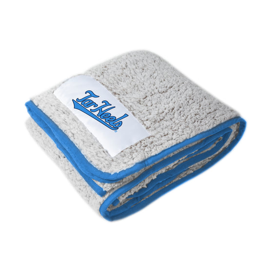 UNC Frosty Fleece Blanket in Grey Sherpa