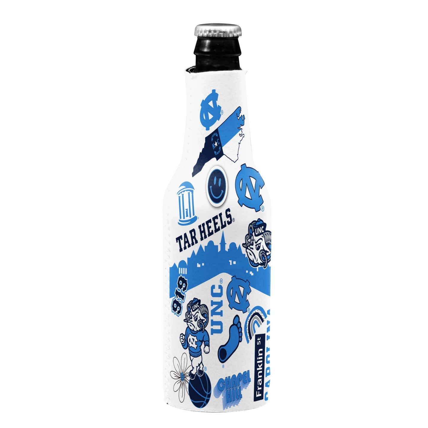 UNC Native Pattern Insulated Bottle Sleeve Koozie