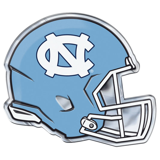 UNC Football Helmet Logo Embossed Auto Metal Emblem