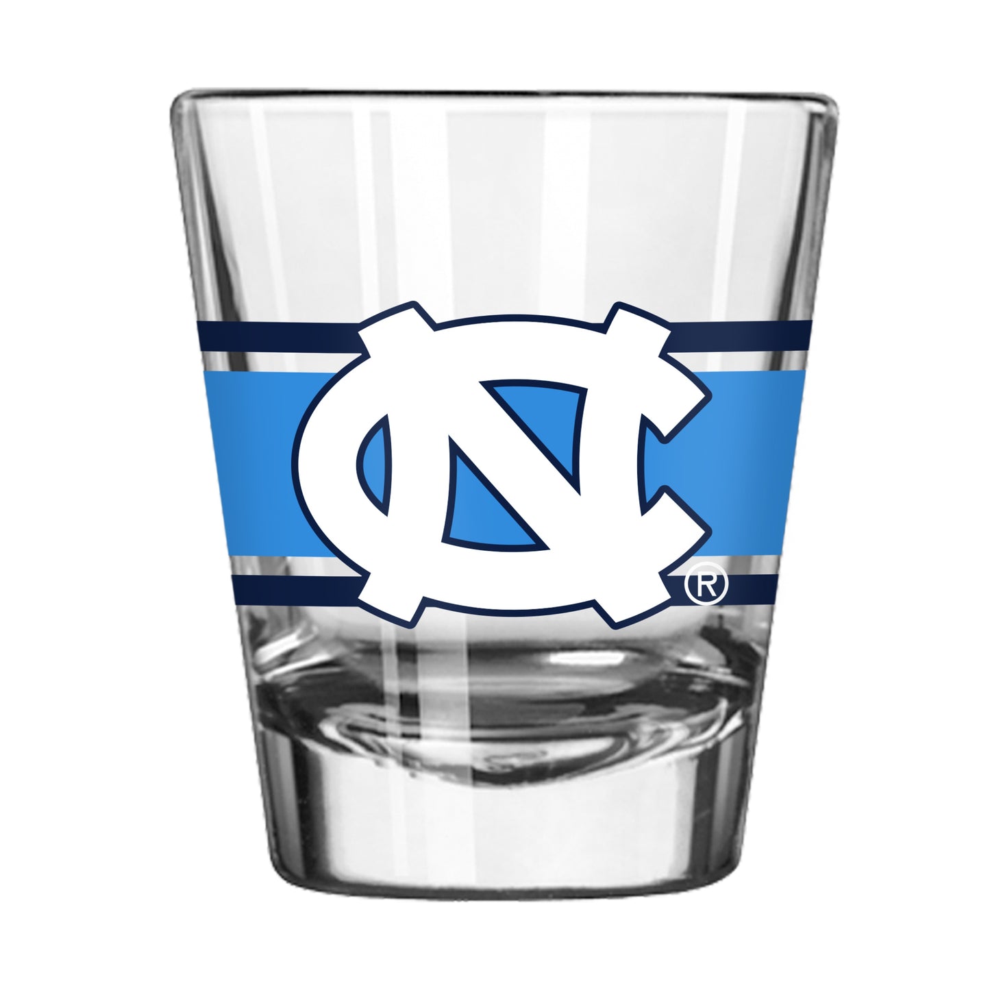 UNC Stripe Design 2oz Shot Glass