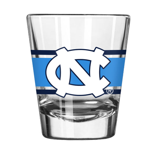 UNC Stripe Design 2oz Shot Glass