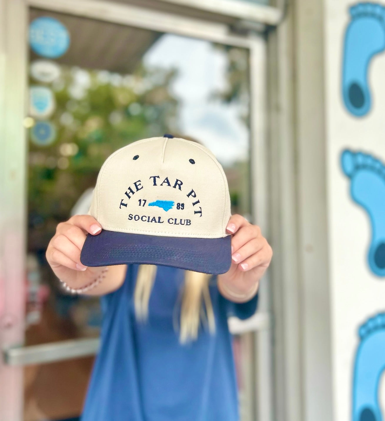 Tar Pit Social Club Trucker Hat in Navy and Khaki