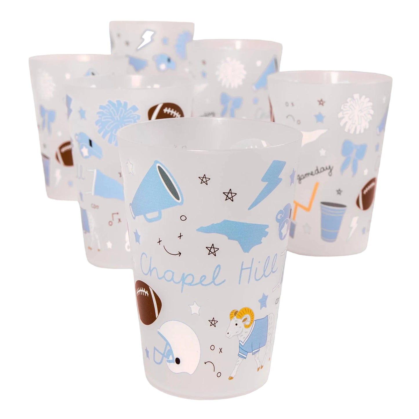 Chapel Hill Football Game Day 16oz Stadium Cups