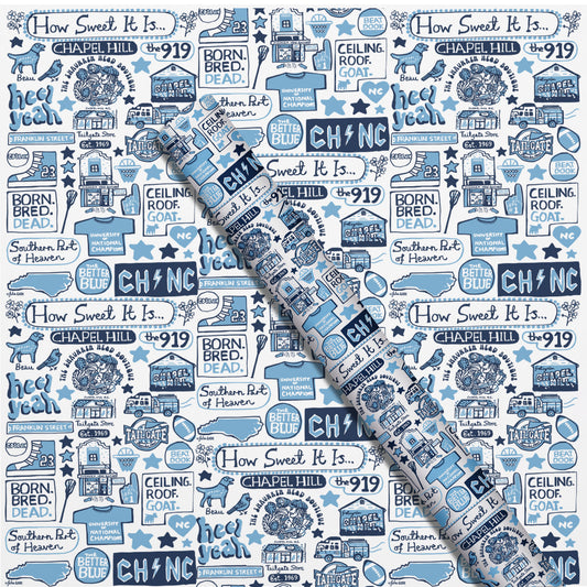 Chapel Hill North Carolina Julia Gash Wrapping Paper - Main View - Julia Gash