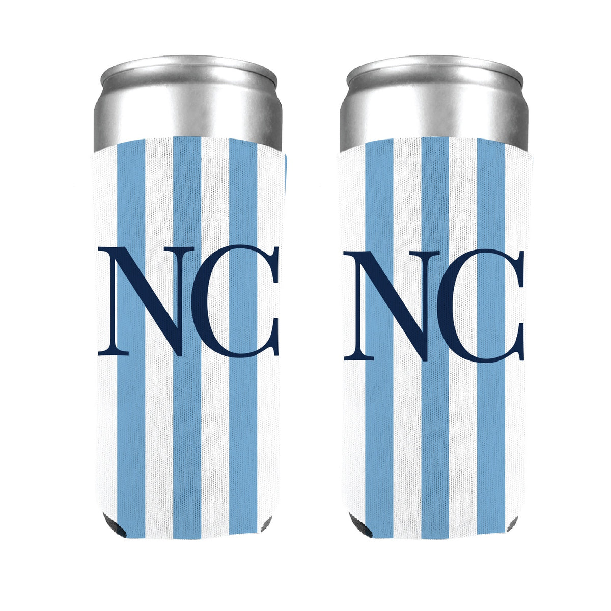 North Carolina Blue Striped Slim Can Cooler