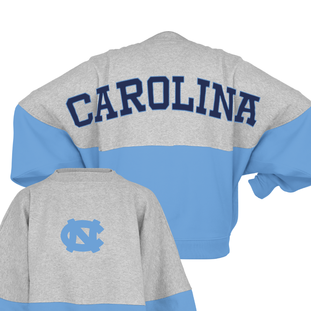 Carolina Tar Heels Front and Back Colorblock Cumberland Women's Sweatshirt