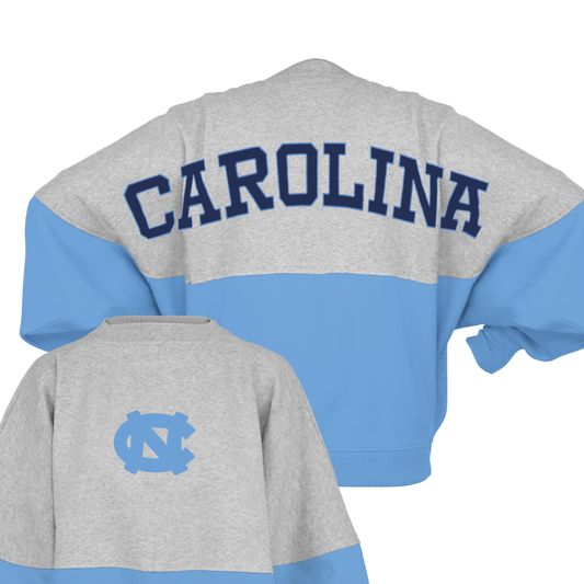 Carolina Tar Heels Front and Back Colorblock Cumberland Women's Sweatshirt